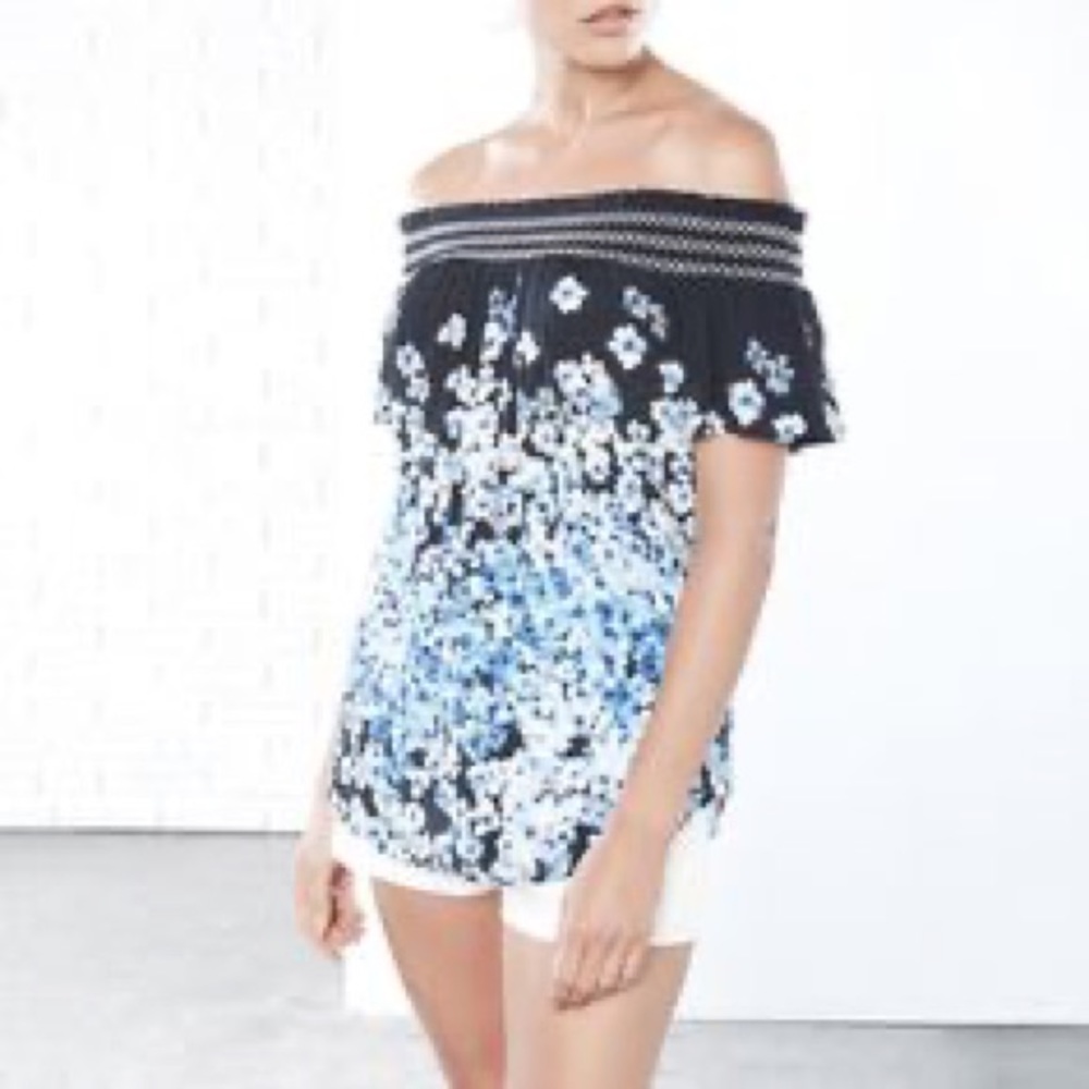 Fifteen Twenty Floral Off Shoulder Top